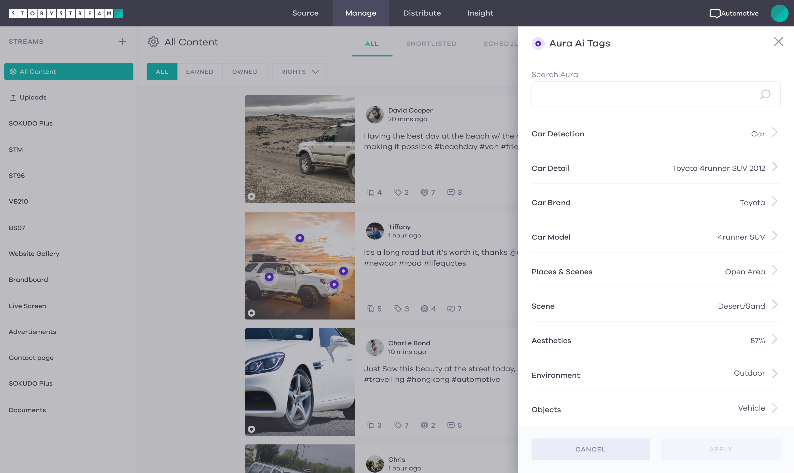 aura ai content tagging