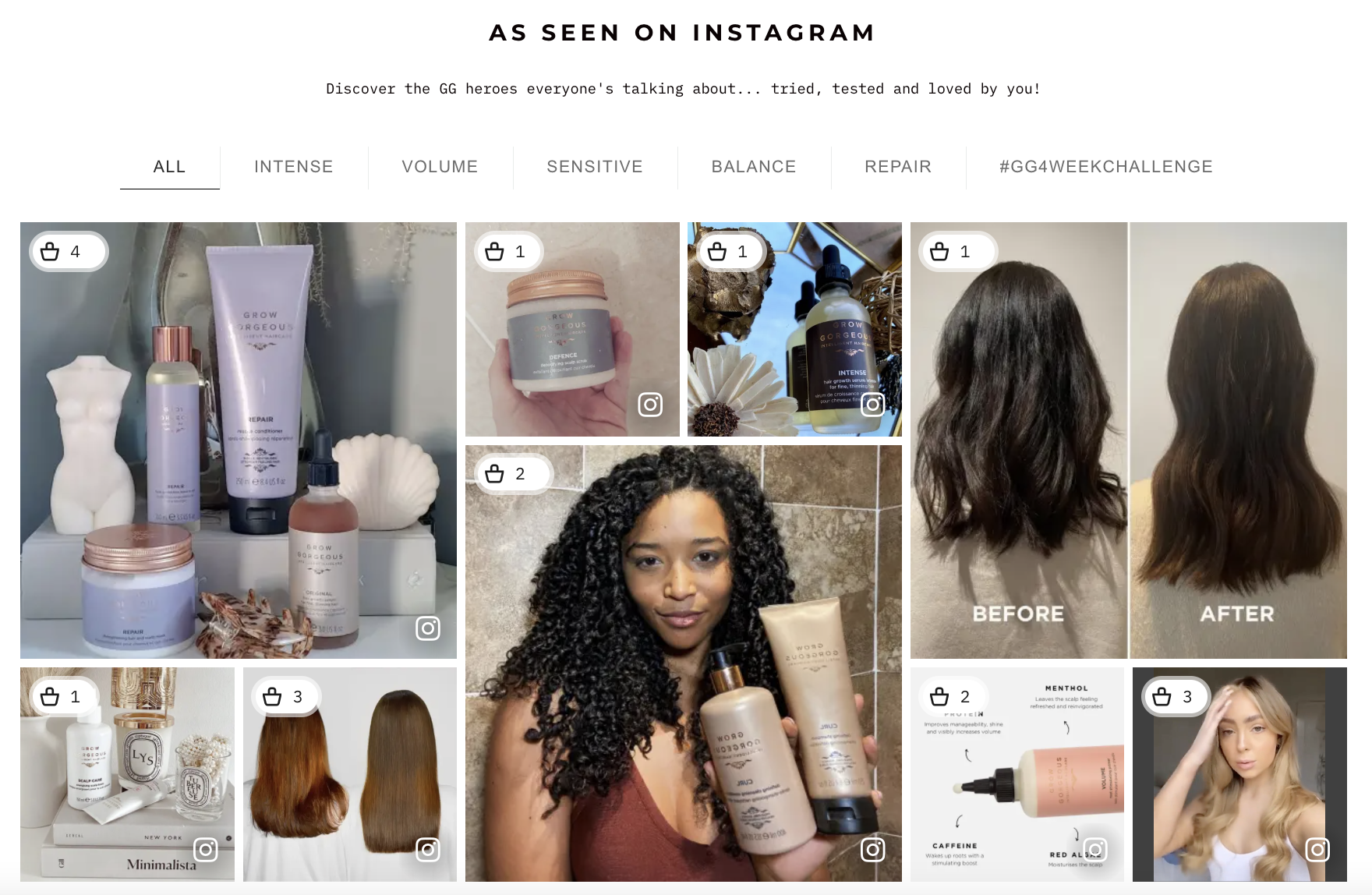 Grow Gorgeous Homepage Gallery