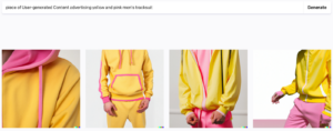Pink tracksuit and prompt by Dall-E